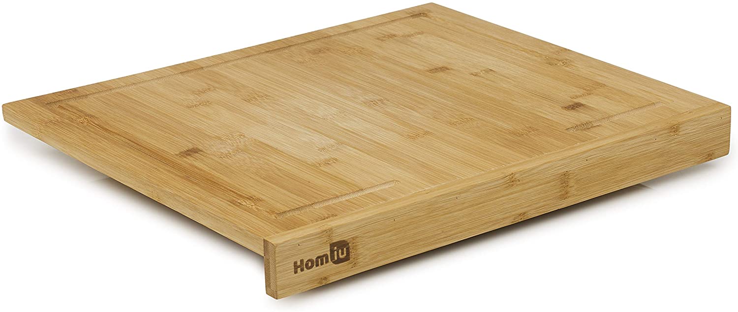 Homiu Counter Edge Bamboo Chopping Board, Cheese, Vegetables, Food Serving Top