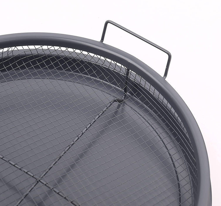 Round Oven Crisper Tray, Non-Stick Air Fry Crisper Basket with Tray, Carbon