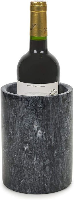 New Homiu Wine Bottle Cooler, Stone Design for Wine, Prosecco Champagne (Black)