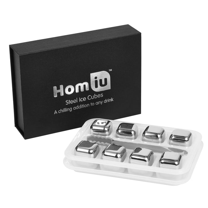 Homiu Stainless Steel Whisky Ice Cubes Set and Magnetic Gift Box