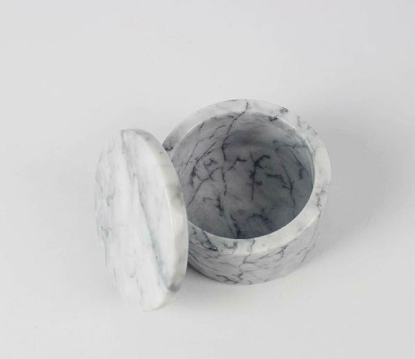 Homiu Marble Salt and Pepper Pinch Bowls or Spices White and Black