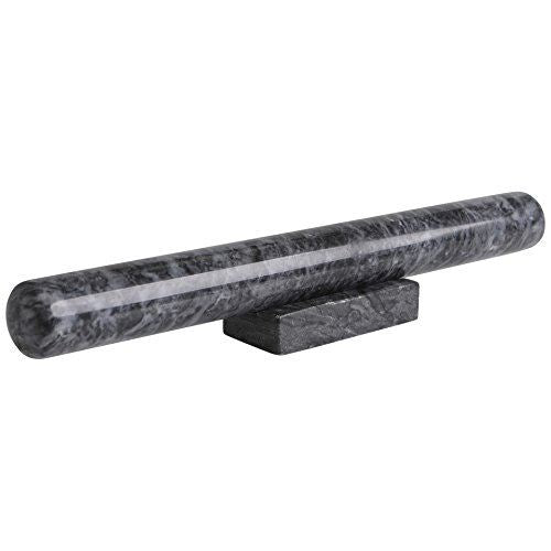 Homiu Marble Rolling Pin with Stand, Dishwasher Safe, Kitchen Cookware Accessory